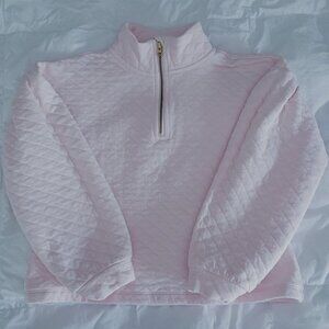 Janie and Jack Pale Pink Quilted Half-Zip Sweatshirt 8